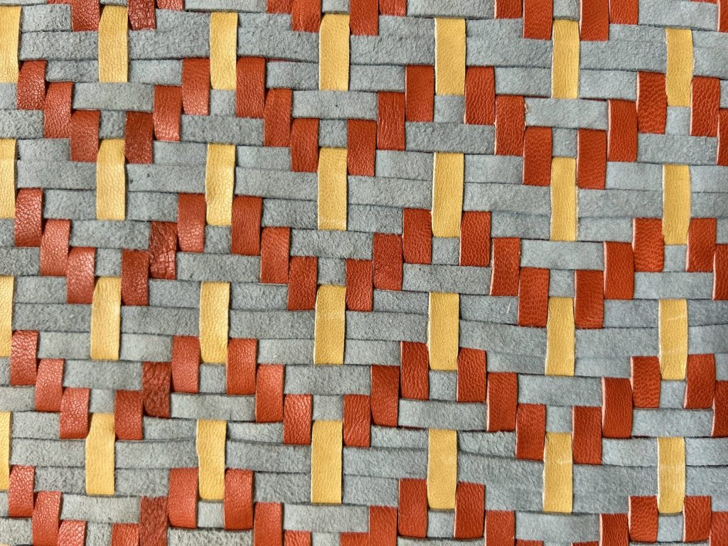 INTEX leather technique: Weaving Multi Media — luxury leather manufacturing